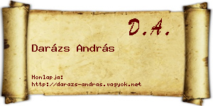 Darázs András névjegykártya